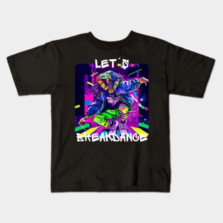 Woman Dancing Breakdance On The Street In Graffiti Look Kids T-Shirt